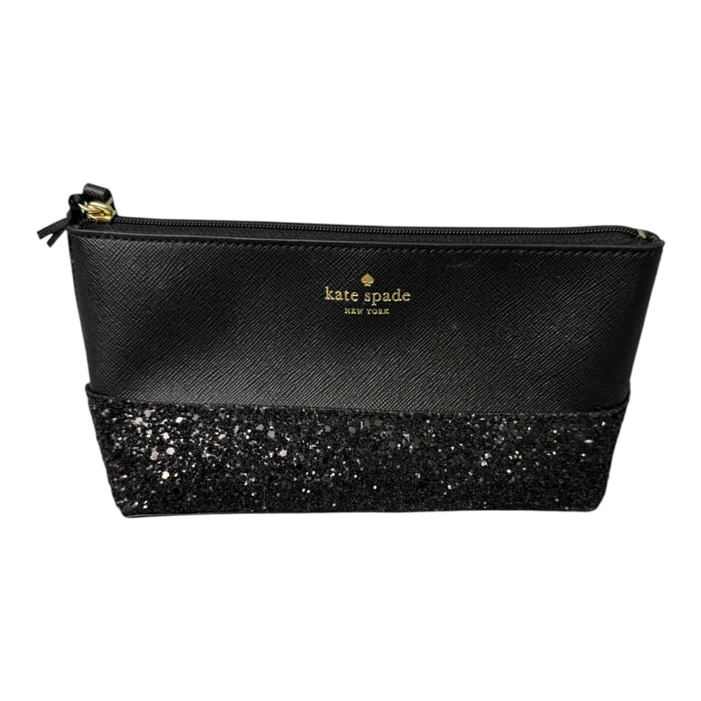 Kate Spade New York Little Shiloh Greta Court Glitter Pouch Black NWT Cityscape
